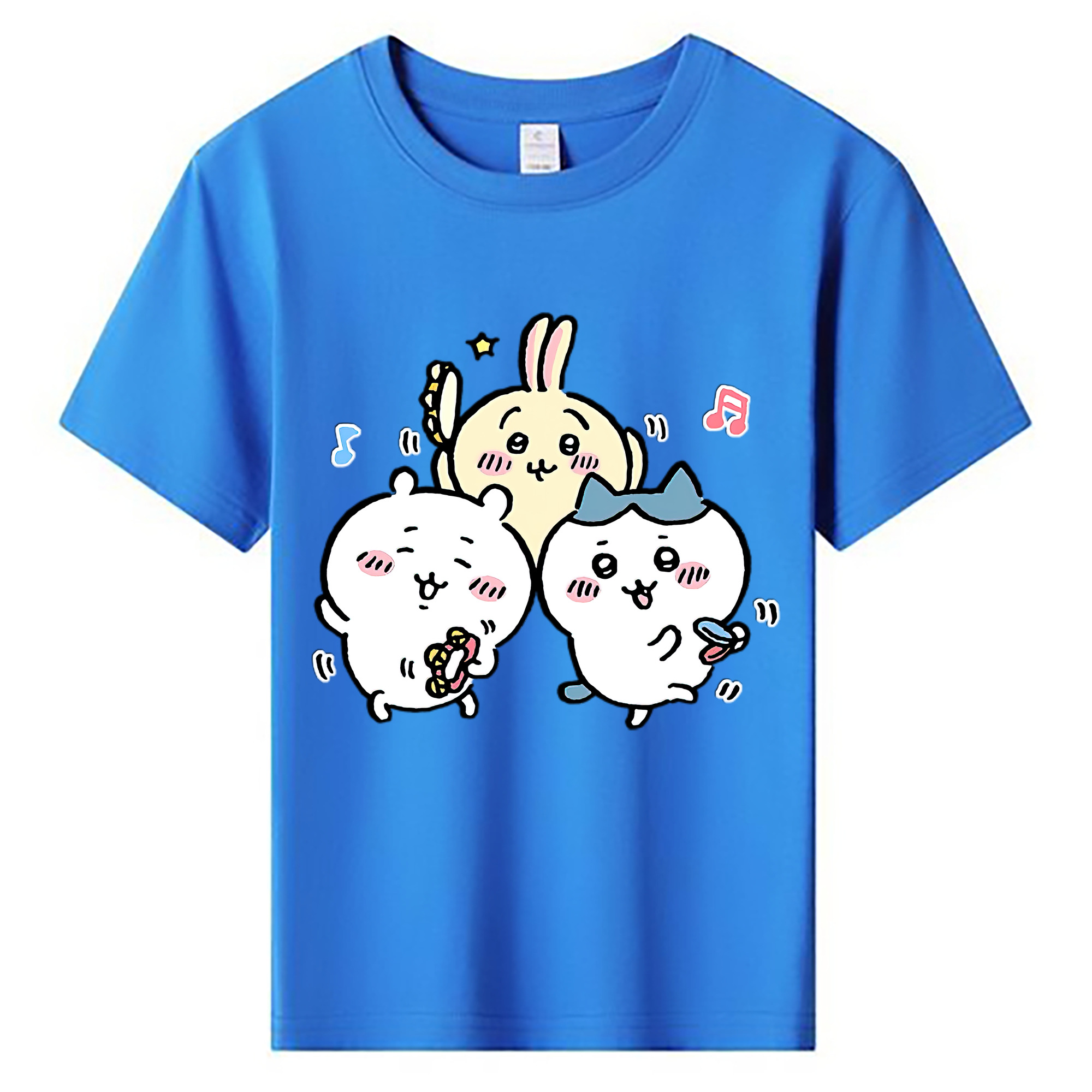 （画像用） ちいかわ ハチワレ Chii-kawa hachiware 綿100％キッズTシャツ（フロントプリント）